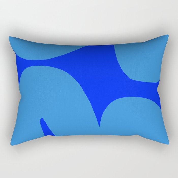 bouncy blue Rectangular Pillow Gallery Image 2