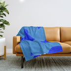 bouncy blue Throw Blanket Gallery Image 1