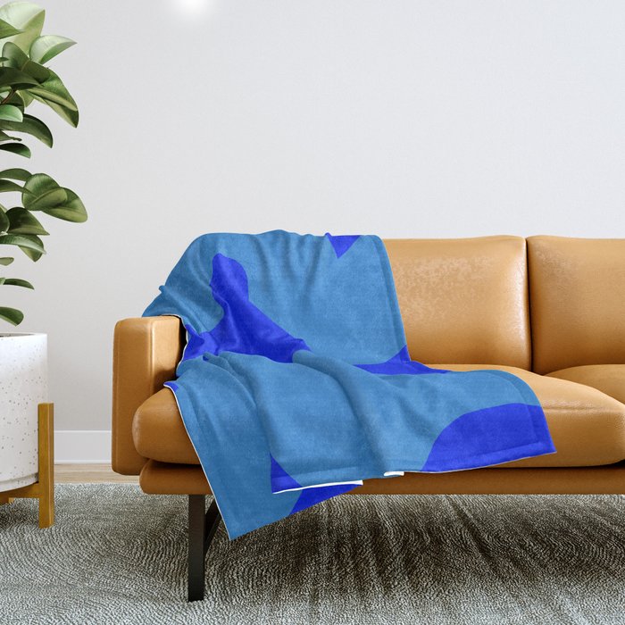 bouncy blue Throw Blanket Gallery Image 1