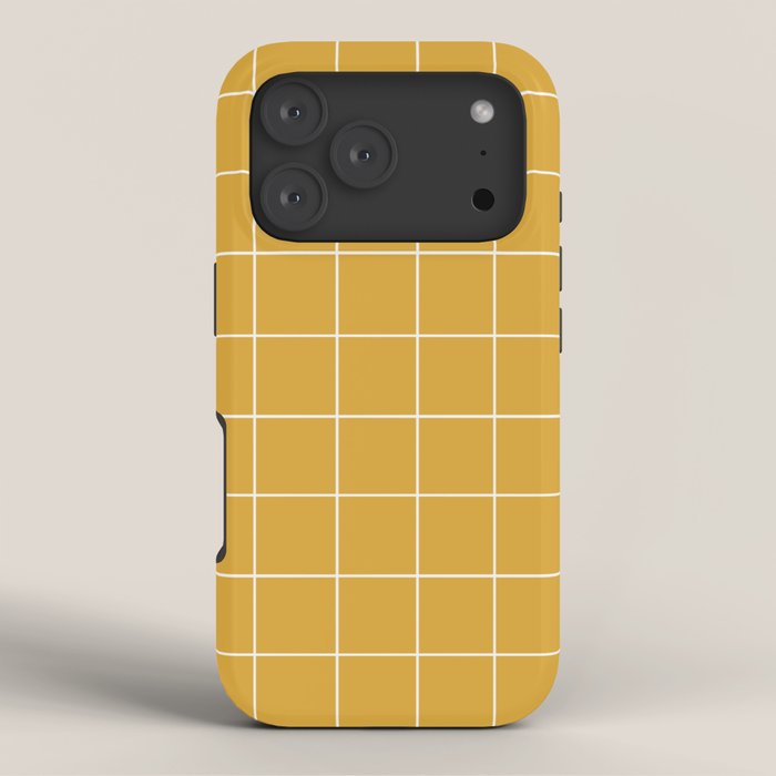 Grid (Mustard Yellow) iPhone Case Gallery Image 3