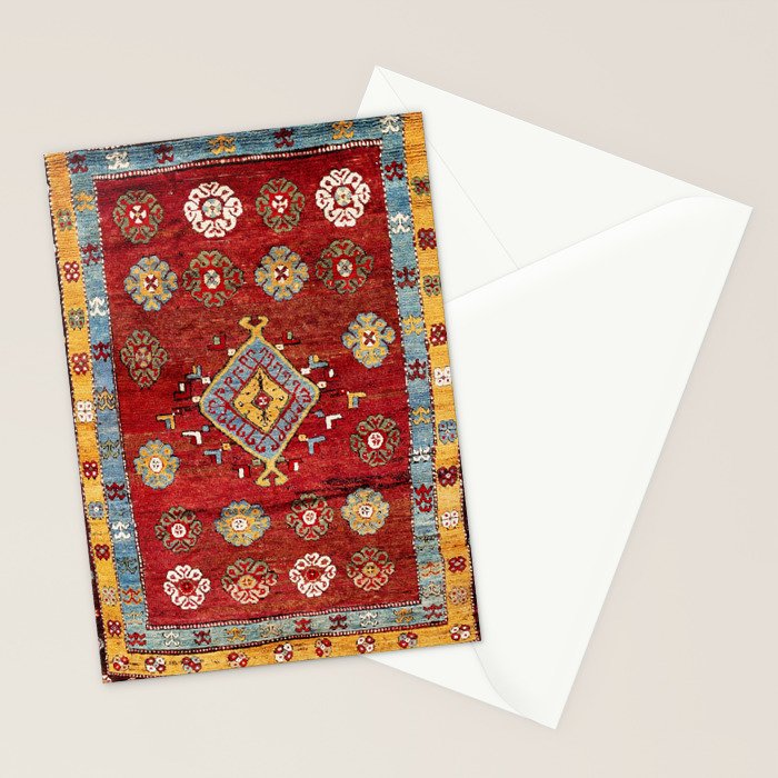 Çal Yatak 19th Century Southwest Anatolian Rug Stationery Card Gallery Image 2