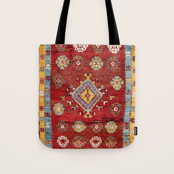 Çal Yatak 19th Century Southwest Anatolian Rug Tote Bag Gallery Image 1