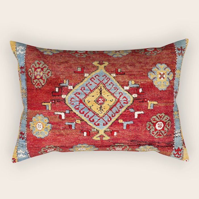 Çal Yatak 19th Century Southwest Anatolian Rug Rectangular Pillow Gallery Image 1