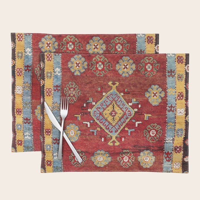 Çal Yatak 19th Century Southwest Anatolian Rug Placemat Gallery Image 1