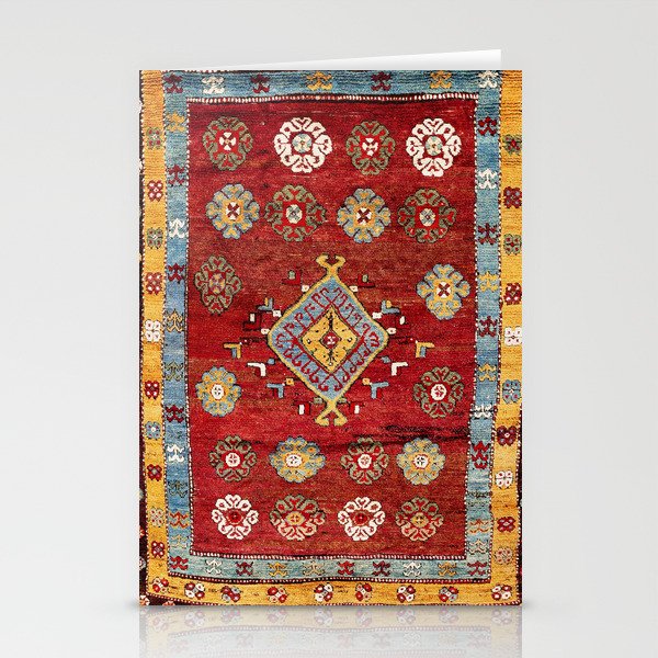 Çal Yatak 19th Century Southwest Anatolian Rug Stationery Card Gallery Image 2