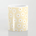White Daisies Yellow Pattern Coffee Mug Gallery Image 4