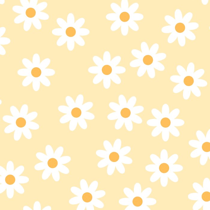 White Daisies Yellow Pattern Coffee Mug Gallery Image 2