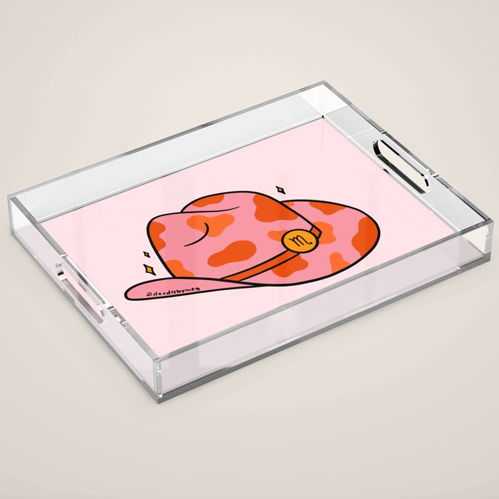 Scorpio Cowboy Hat Acrylic Tray Gallery Image 1