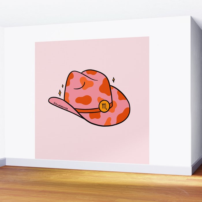 Scorpio Cowboy Hat Wall Mural Gallery Image 2