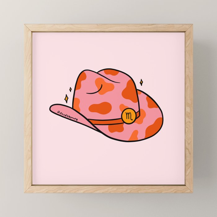 Scorpio Cowboy Hat Mini Art Print Gallery Image 1