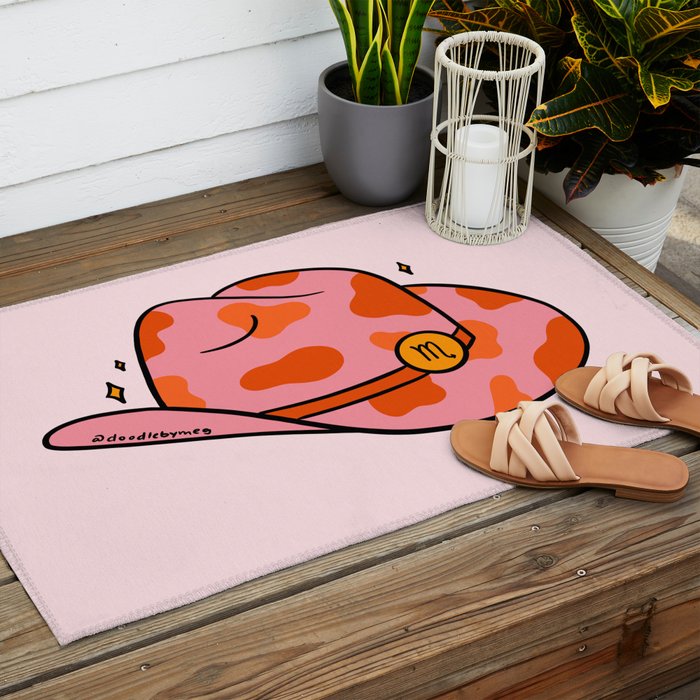Scorpio Cowboy Hat Outdoor Rug Gallery Image 2