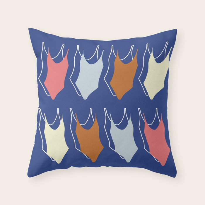 Bathing Suits Throw Pillow Gallery Image 6
