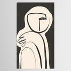 Lady Portrait Abstract Minimal  Line Art Tablecloth Gallery Image 2