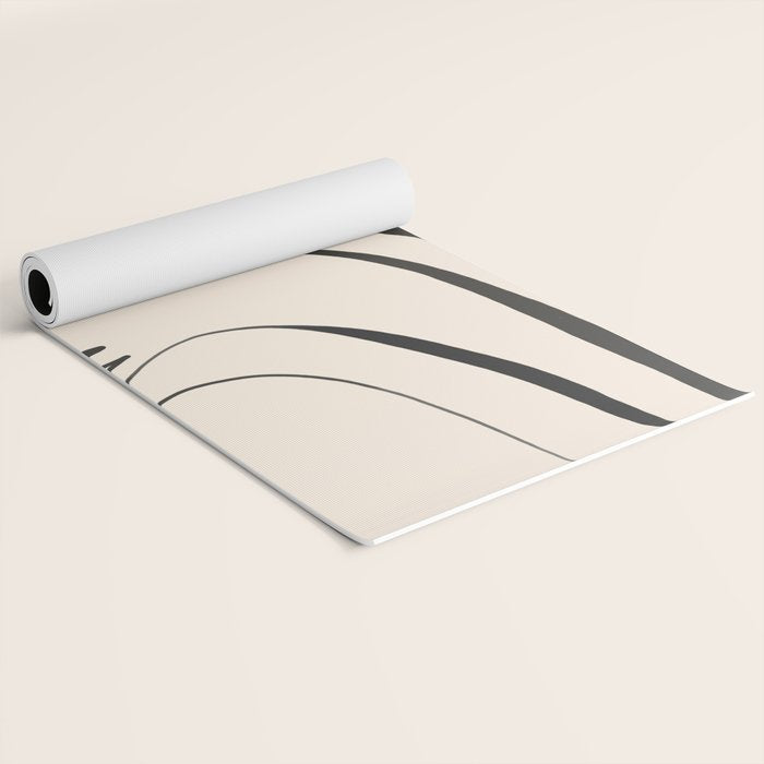 Lady Portrait Abstract Minimal  Line Art Yoga Mat Gallery Image 2