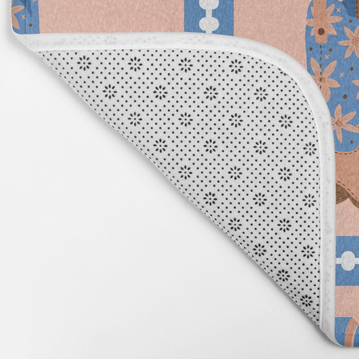 Howdy Cowgirl - Blue & Peach Bath Mat Gallery Image 2