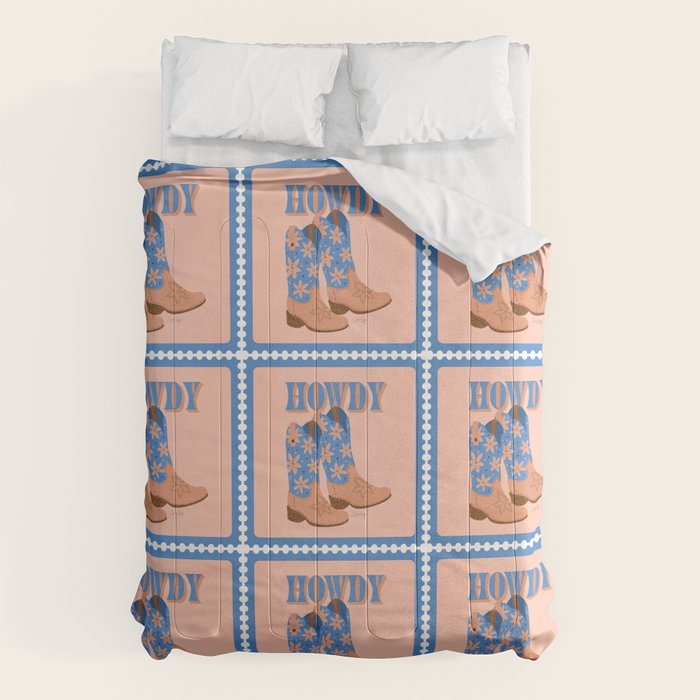 Howdy Cowgirl - Blue & Peach Comforter Gallery Image 6