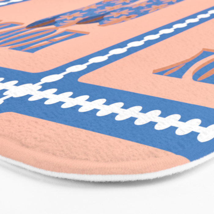 Howdy Cowgirl - Blue & Peach Bath Mat Gallery Image 3
