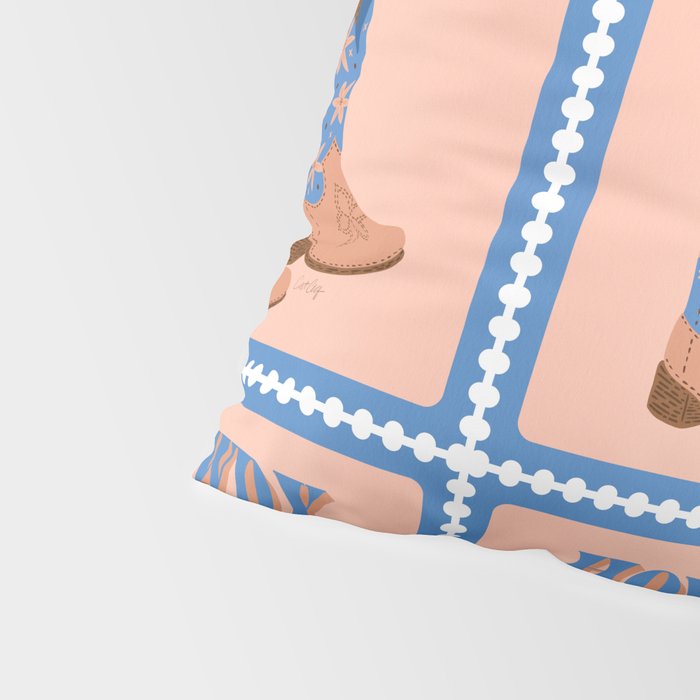 Howdy Cowgirl - Blue & Peach Pillow Sham Gallery Image 4