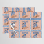 Howdy Cowgirl - Blue & Peach Placemat Gallery Image 1