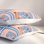 Howdy Cowgirl - Blue & Peach Pillow Sham Gallery Image 3