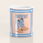 Howdy Cowgirl - Blue & Peach Coffee Mug Gallery Image 4