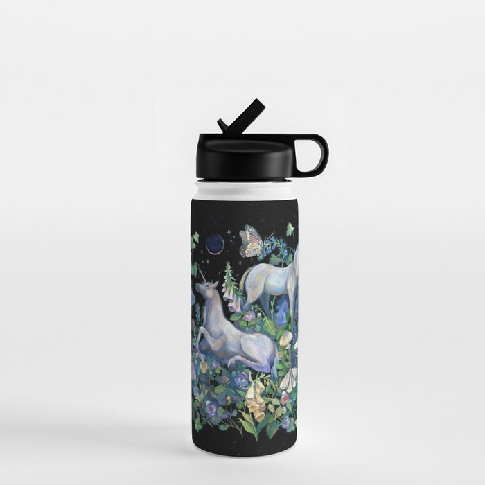 Unicorns Magical Rose Garden Water Bottle Gallery Image 1