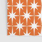 Atomic Age Retro Mid-century Modern Pattern in White and Orange Poster Gallery Image 3