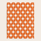 Atomic Age Retro Mid-century Modern Pattern in White and Orange Poster Gallery Image 4