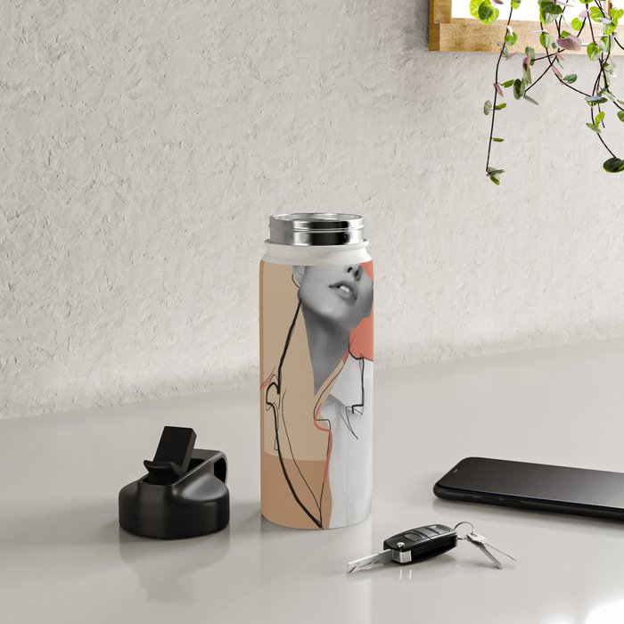 Minimalist Girl2 Water Bottle Gallery Image 4