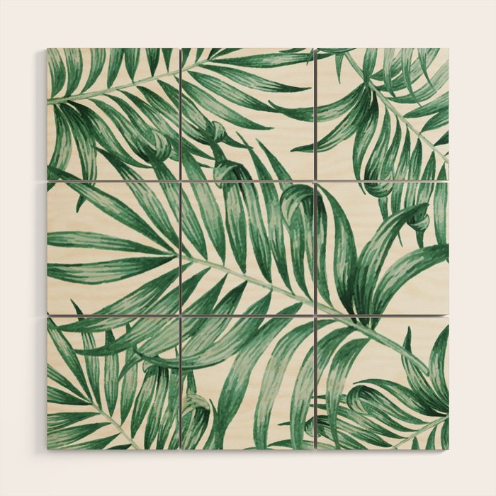 Palm Leaves Wood Wall Art Gallery Image 1