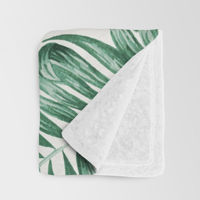 Palm Leaves Throw Blanket Gallery Image 3