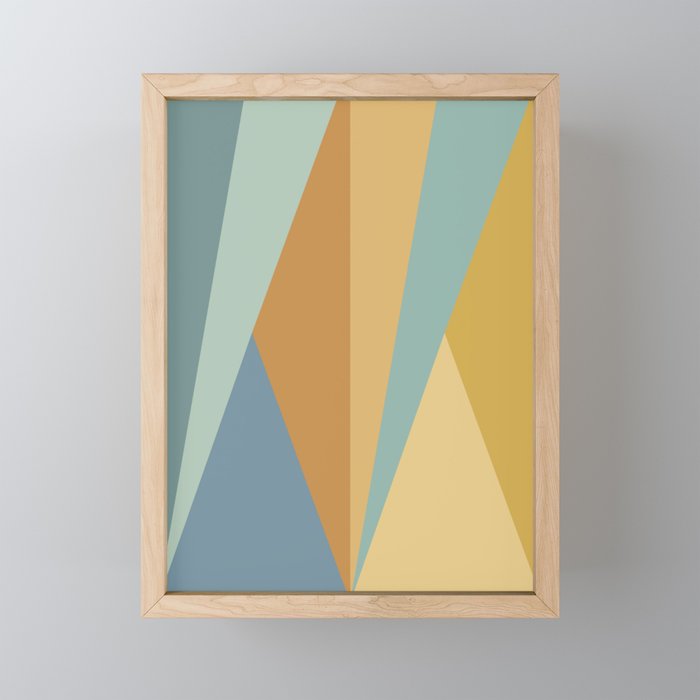 Geometric Triangles XIII Retro Summer Mini Art Print Gallery Image 1