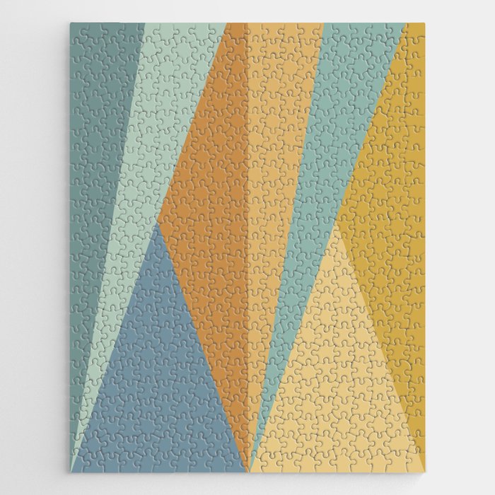Geometric Triangles XIII Retro Summer Jigsaw Puzzle Gallery Image 1