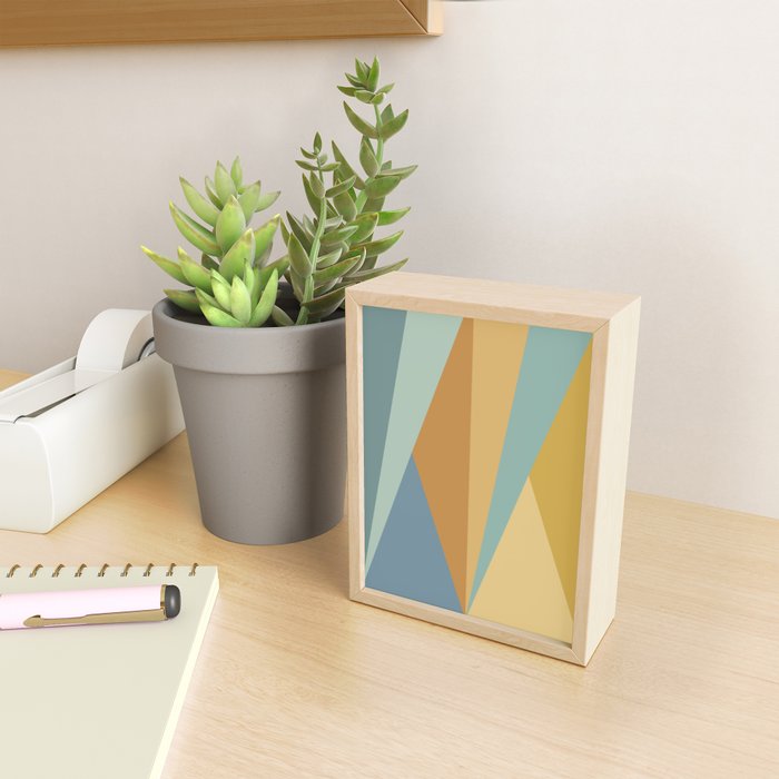 Geometric Triangles XIII Retro Summer Mini Art Print Gallery Image 2