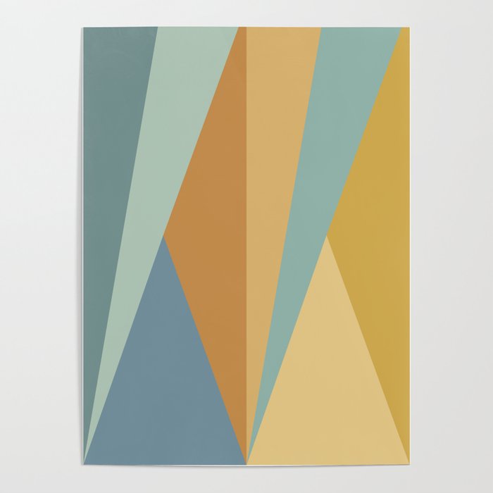 Geometric Triangles XIII Retro Summer Poster Gallery Image 4