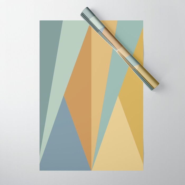 Geometric Triangles XIII Retro Summer Wrapping Paper Gallery Image 1
