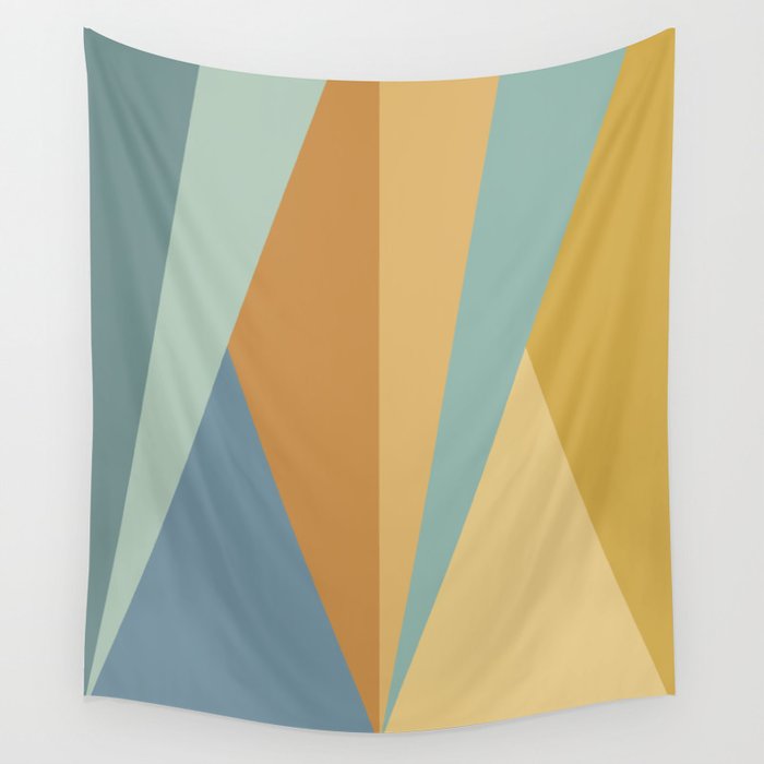 Geometric Triangles XIII Retro Summer Wall Tapestry Gallery Image 4