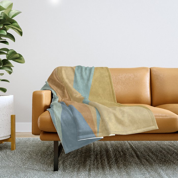 Geometric Triangles XIII Retro Summer Throw Blanket Gallery Image 1