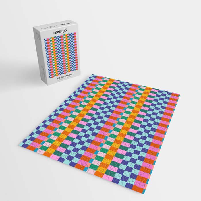 Checkerboard Stripes Jigsaw Puzzle Gallery Image 2