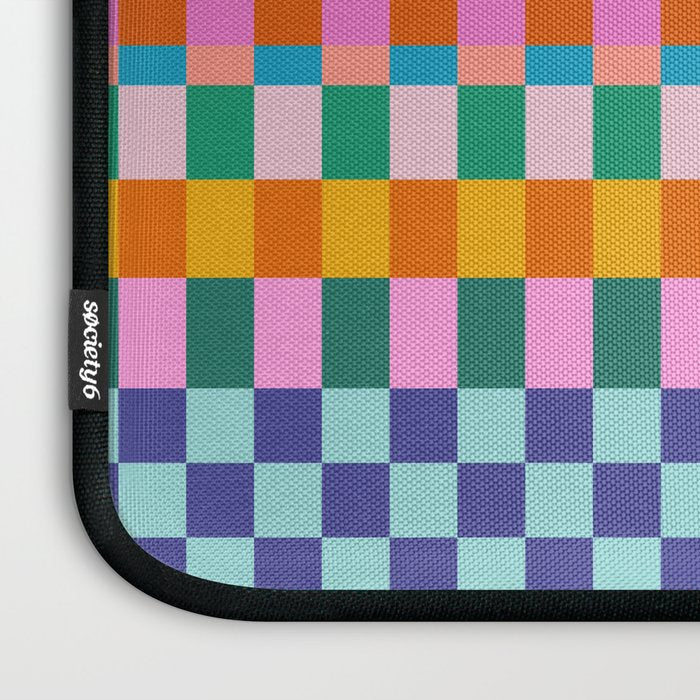 Checkerboard Stripes Laptop Sleeve Gallery Image 3