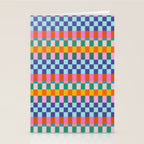 Checkerboard Stripes Stationery Card Gallery Image 2