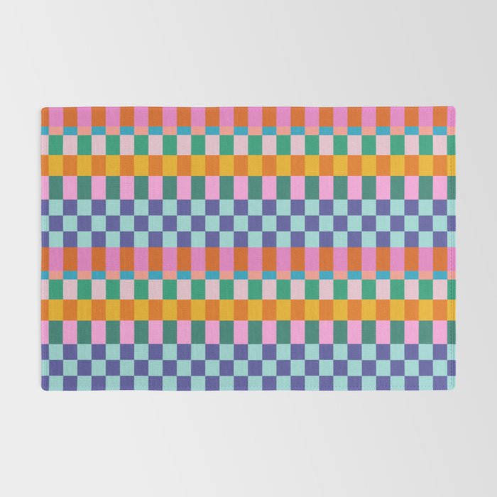 Checkerboard Stripes Rug Gallery Image 2