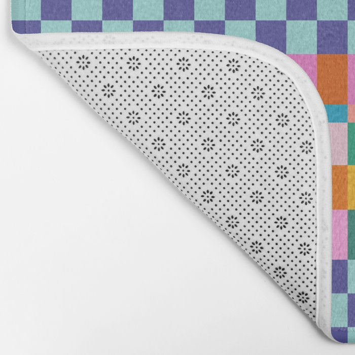 Checkerboard Stripes Bath Mat Gallery Image 2