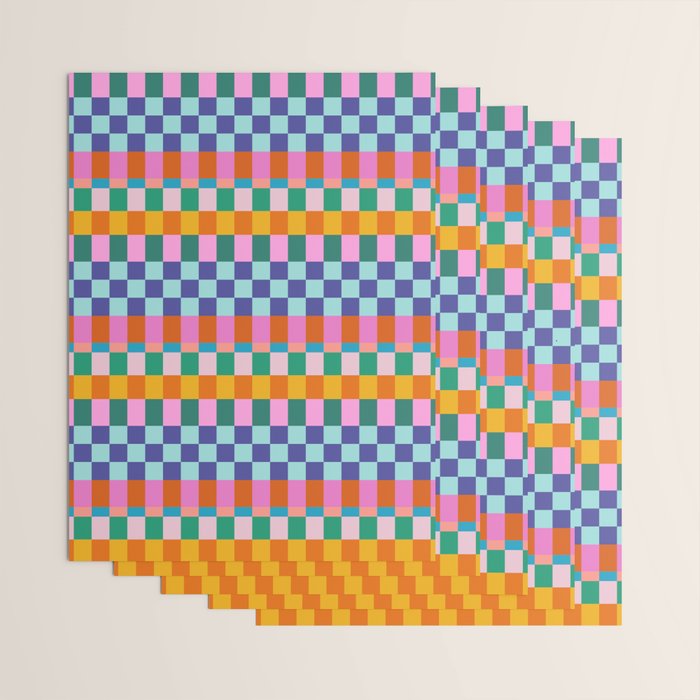 Checkerboard Stripes Wrapping Paper Gallery Image 3