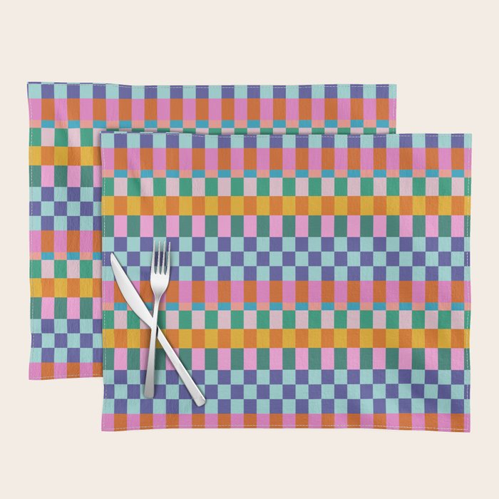 Checkerboard Stripes Placemat Gallery Image 1