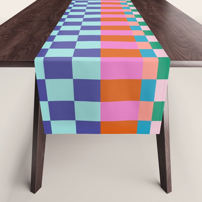 Checkerboard Stripes Table Runner
