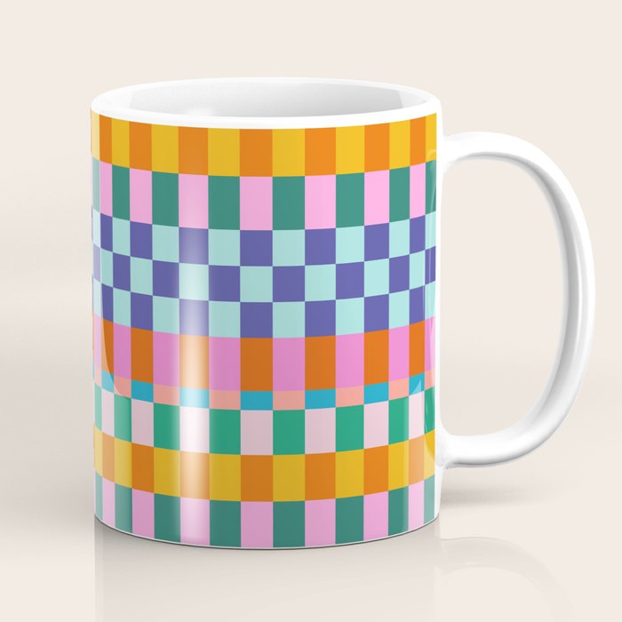 Checkerboard Stripes Coffee Mug Gallery Image 1