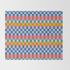 Checkerboard Stripes Throw Blanket Gallery Image 2