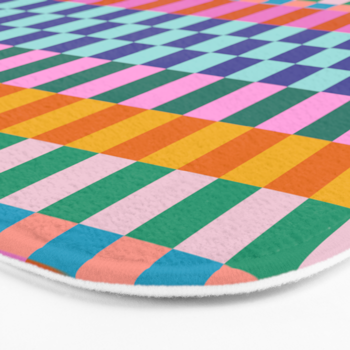 Checkerboard Stripes Bath Mat Gallery Image 3