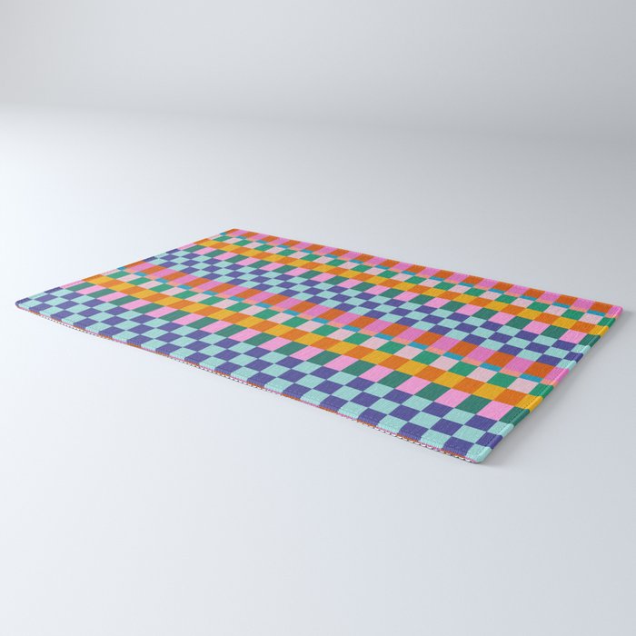 Checkerboard Stripes Rug Gallery Image 3